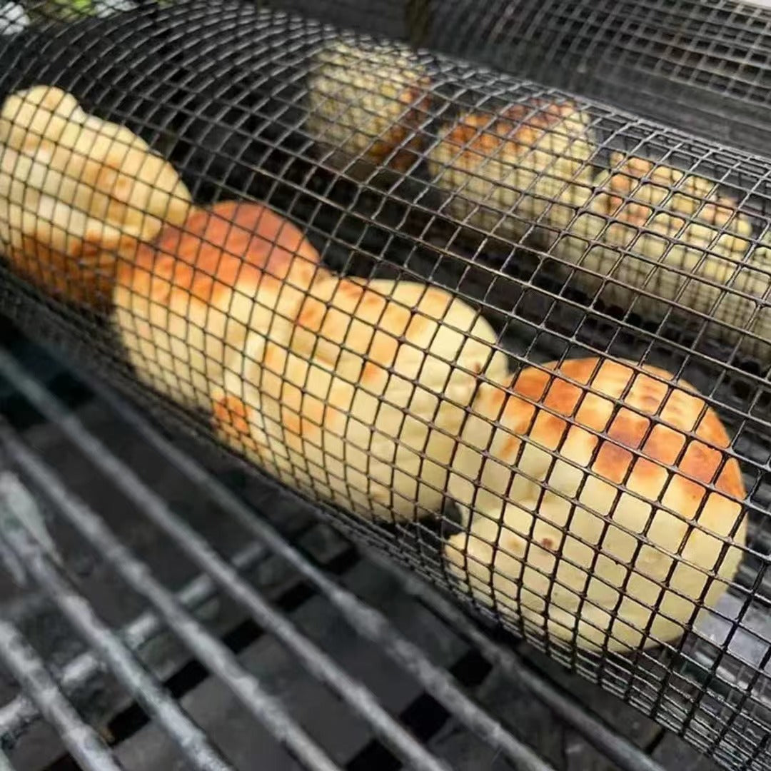 🔥Summer Hot Sale-BBQ outdoor grill net / Barbecue stainless steel wire mesh cylinder