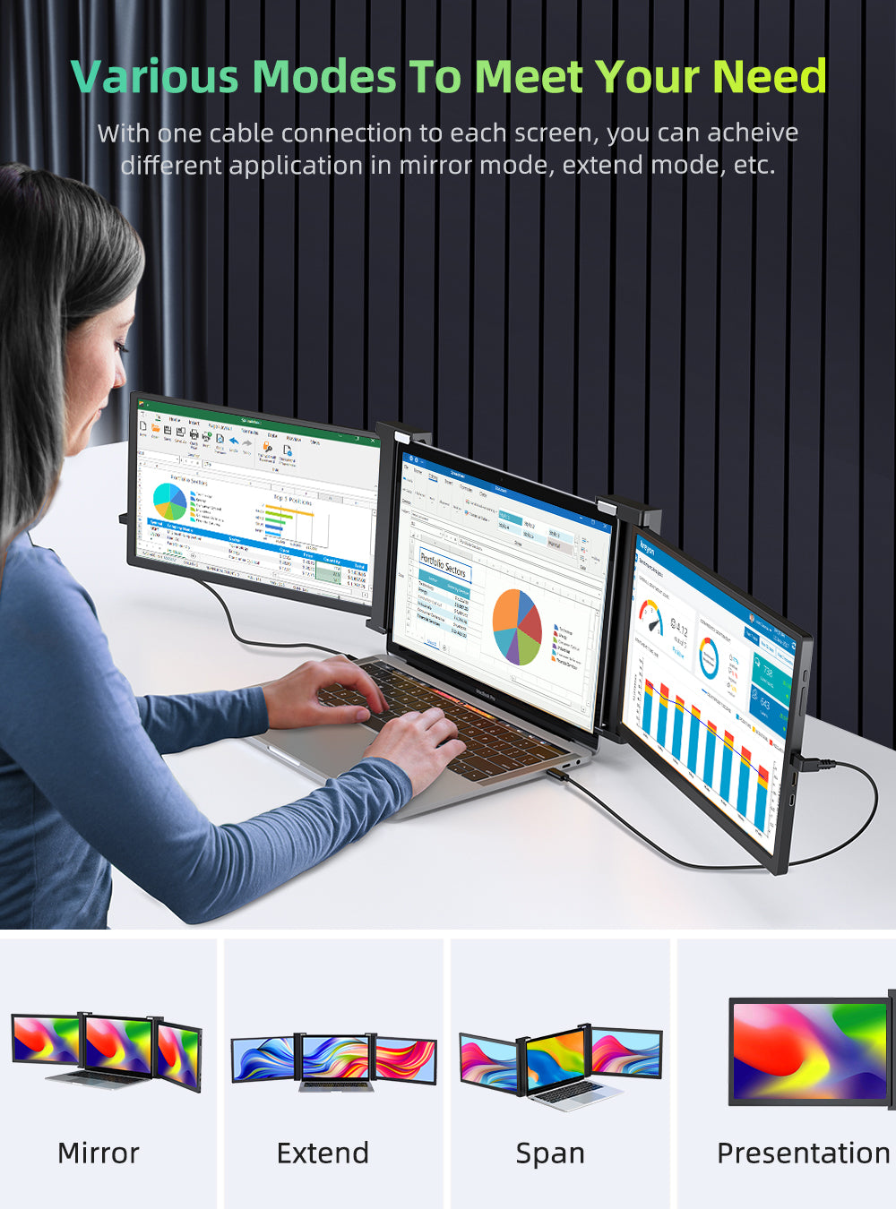 Triple display extender